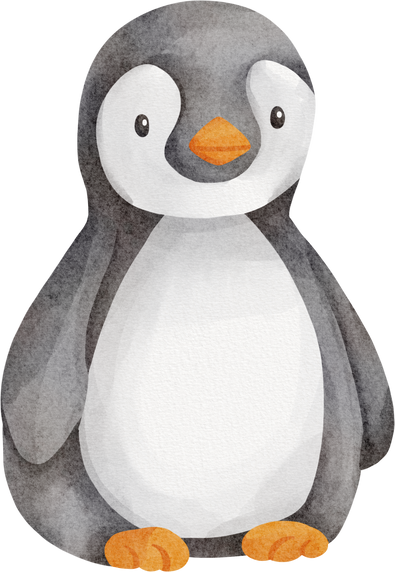 watercolor penguin